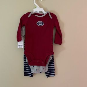 3pc onesie & pants football set